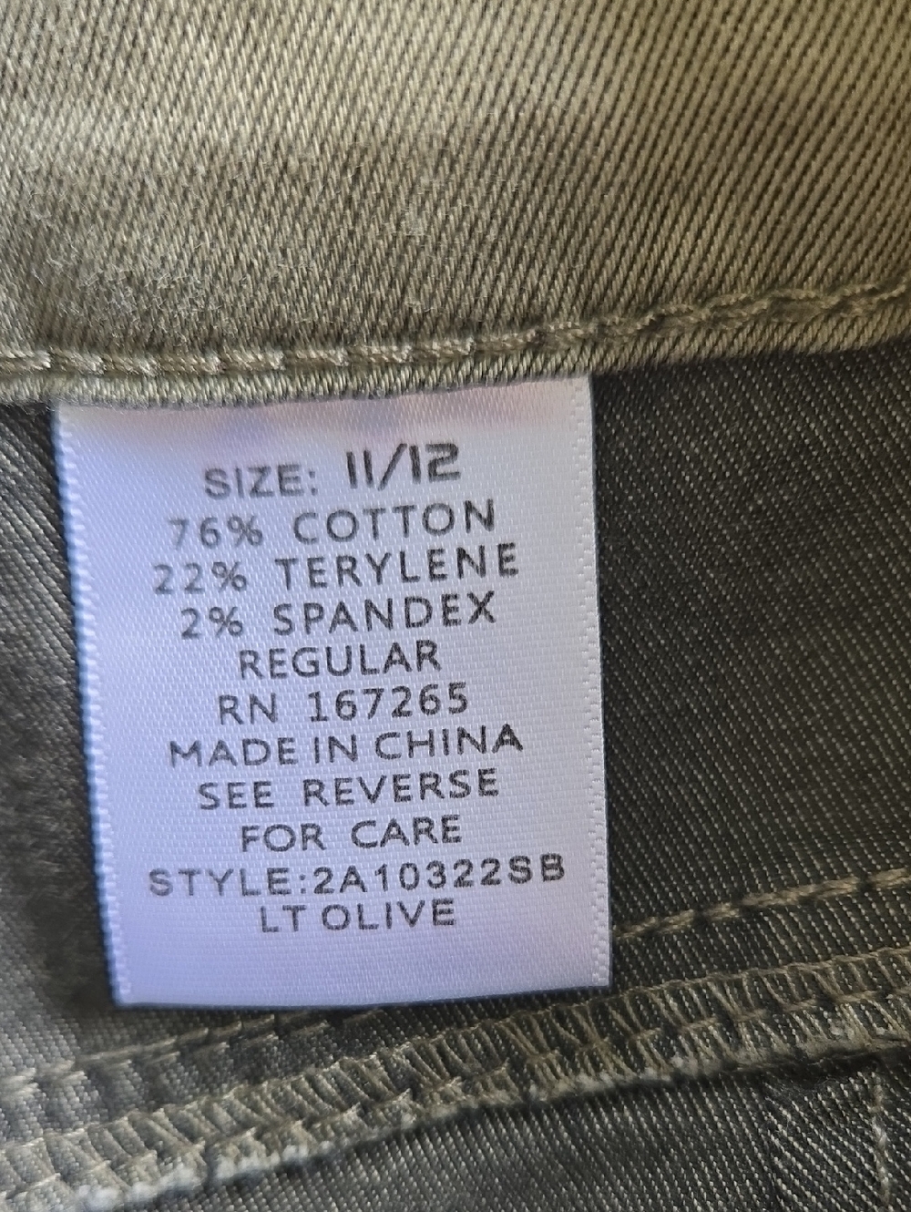 Women's Olive Cargo Skinny Jeans - Picture 5 of 6